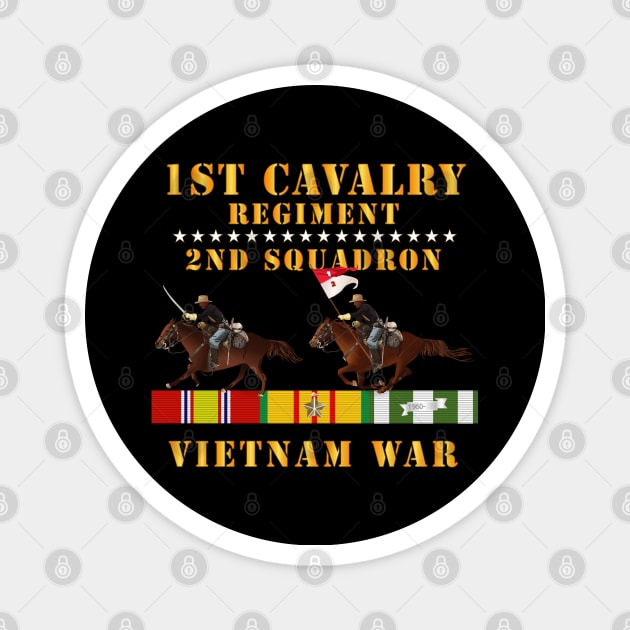 2nd Squadron, 1st Cavalry Regiment - Vietnam War wt 2 Cav Riders and VN SVC X300 Magnet by twix123844